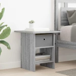 vidaXL Κομοδίνο 2 pcs Γκρίζο Σονομα 41 x 40 x 45 εκ Επεξεργασμένο ξύλο