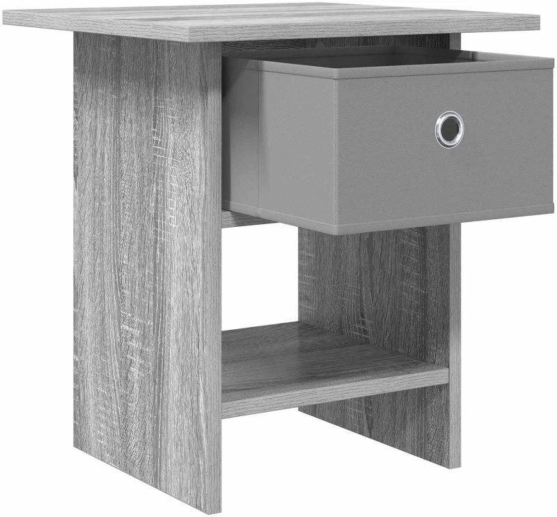 vidaXL Κομοδίνο 2 pcs Γκρίζο Σονομα 41 x 40 x 45 εκ Επεξεργασμένο ξύλο