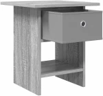 vidaXL Κομοδίνο 2 pcs Γκρίζο Σονομα 41 x 40 x 45 εκ Επεξεργασμένο ξύλο