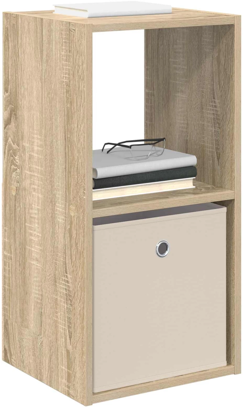 vidaXL Κομοδίνο 2 pcs Δρύς Sonoma 35 x 32 x 68,5 εκ Επεξεργασμένο ξύλο
