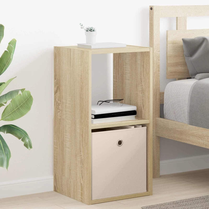 vidaXL Κομοδίνο 2 pcs Δρύς Sonoma 35 x 32 x 68,5 εκ Επεξεργασμένο ξύλο
