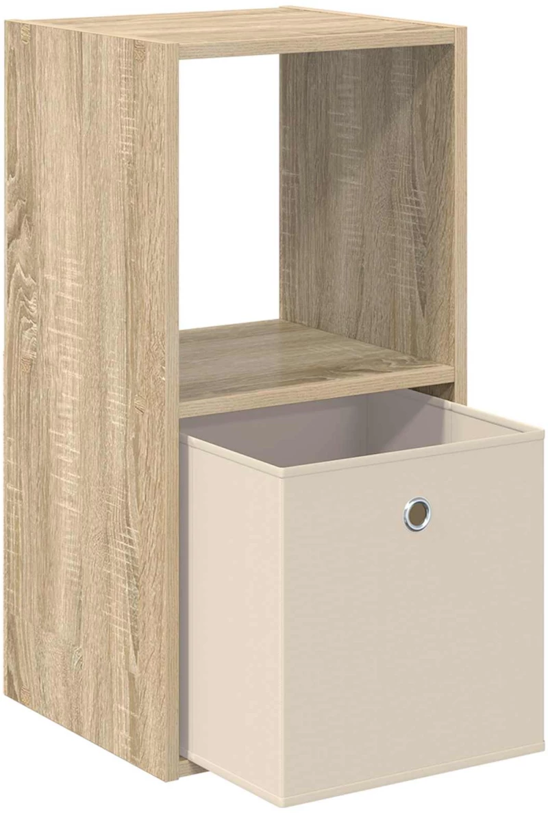 vidaXL Κομοδίνο 2 pcs Δρύς Sonoma 35 x 32 x 68,5 εκ Επεξεργασμένο ξύλο