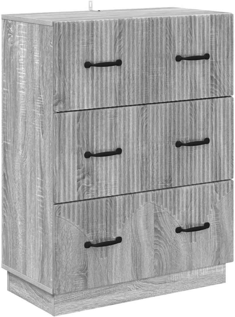 vidaXL Ντουλάπι με Συρτάρια Γκρι Sonoma 66 x 34,5 x 87 εκ.