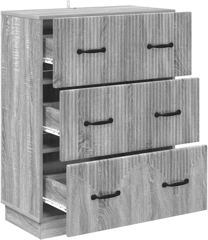 vidaXL Ντουλάπι με Συρτάρια Γκρι Sonoma 66 x 34,5 x 87 εκ.