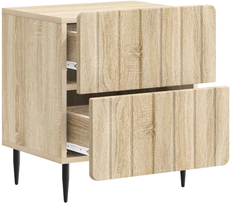 vidaXL Κομοδίνο Sonoma Δρυς 43 x 34,5 x 49,5 εκ Επεξεργασμένο Ξύλο