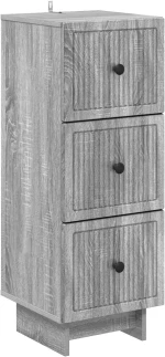 vidaXL Ντουλάπι με Συρτάρια Γκρι Sonoma 33 x 34,5 x 90 εκ