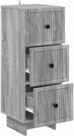 vidaXL Ντουλάπι με Συρτάρια Γκρι Sonoma 33 x 34,5 x 90 εκ