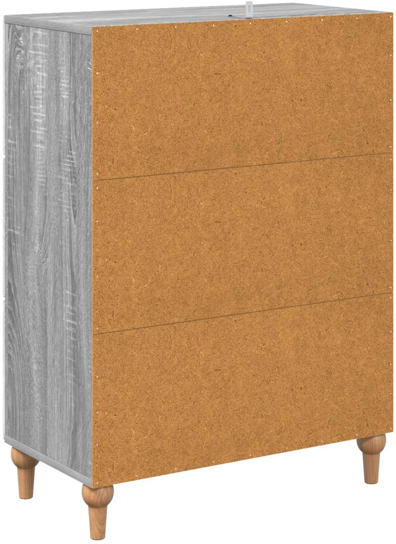 vidaXL Ντουλάπι με Συρτάρια Γκρι Sonoma 66 x 34,5 x 90 εκ