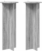 vidaXL Βάση φυτών 2 pcs Γκρι Sonoma Ø40 x 100 εκ. Επεξεργασμένο Ξύλο