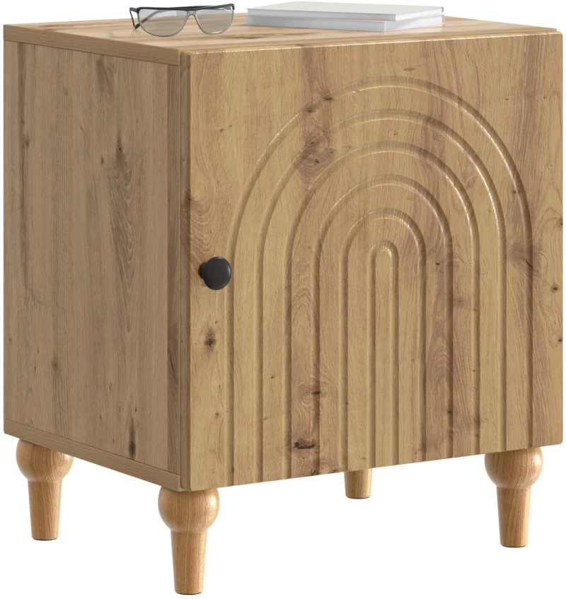 vidaXL Κομοδίνο Artisan Δρυς 43 x 34,5 x 50 εκ Επεξεργασμένο Ξύλο