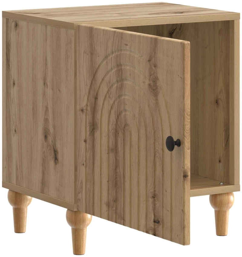 vidaXL Κομοδίνο Artisan Δρυς 43 x 34,5 x 50 εκ Επεξεργασμένο Ξύλο