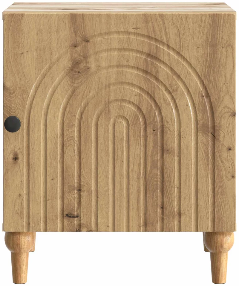vidaXL Κομοδίνο Artisan Δρυς 43 x 34,5 x 50 εκ Επεξεργασμένο Ξύλο