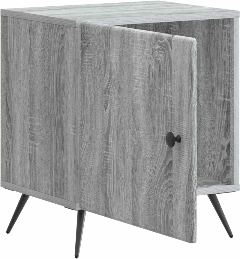 vidaXL Κομοδίνο Γκρι Sonoma 43 x 34,5 x 50 εκ Επεξεργασμένο Ξύλο