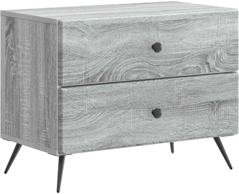 vidaXL Κομοδίνο Γκρι Sonoma 62 x 34,5 x 47,5 εκ Επεξεργασμένο Ξύλο