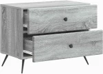 vidaXL Κομοδίνο Γκρι Sonoma 62 x 34,5 x 47,5 εκ Επεξεργασμένο Ξύλο
