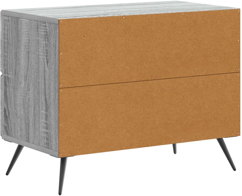 vidaXL Κομοδίνο Γκρι Sonoma 62 x 34,5 x 47,5 εκ Επεξεργασμένο Ξύλο