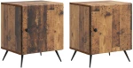 vidaXL Κομοδίνο 2 pcs Παλαιωμένο ξύλο 43 x 34,5 x 50 εκ