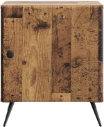 vidaXL Κομοδίνο 2 pcs Παλαιωμένο ξύλο 43 x 34,5 x 50 εκ