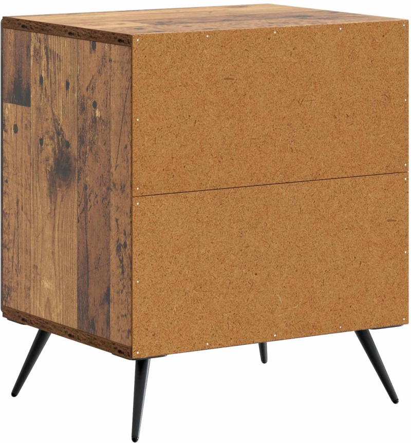 vidaXL Κομοδίνο 2 pcs Παλαιωμένο ξύλο 43 x 34,5 x 50 εκ