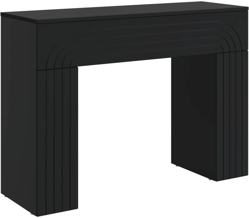 vidaXL Τραπεζάκι σαλονιού Μαύρο 102 x 35 x 75 εκ Επεξεργασμένο Ξύλο