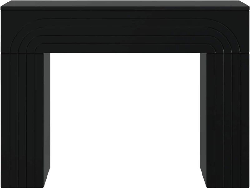 vidaXL Τραπεζάκι σαλονιού Μαύρο 102 x 35 x 75 εκ Επεξεργασμένο Ξύλο
