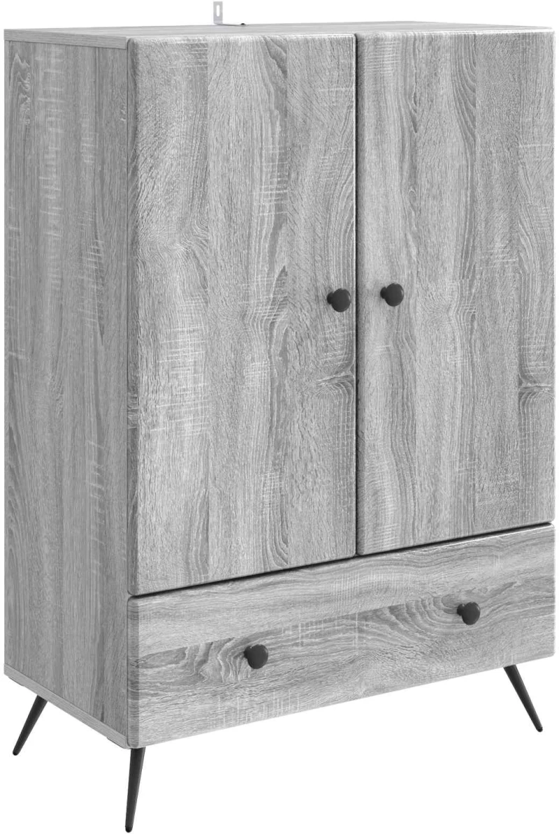 vidaXL Πλαϊνό γραφείο με συρτάρι Γκρι Sonoma 66 x 34,5 x 95 εκ.