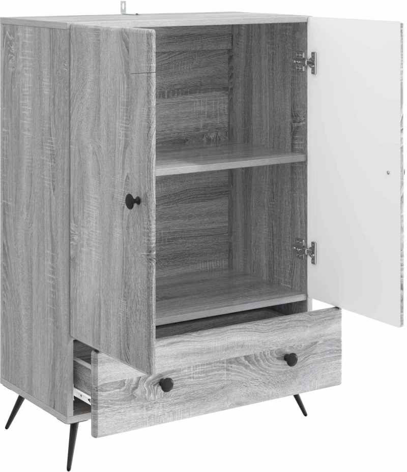 vidaXL Πλαϊνό γραφείο με συρτάρι Γκρι Sonoma 66 x 34,5 x 95 εκ.