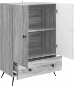 vidaXL Πλαϊνό γραφείο με συρτάρι Γκρι Sonoma 66 x 34,5 x 95 εκ.