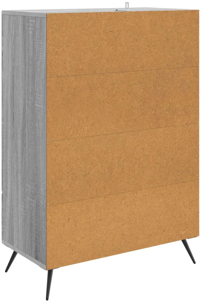 vidaXL Πλαϊνό γραφείο με συρτάρι Γκρι Sonoma 66 x 34,5 x 95 εκ.