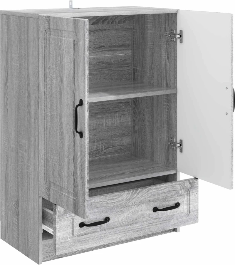 vidaXL Πλαϊνό γραφείο με συρτάρι Γκρι Sonoma 66 x 34,5 x 92 εκ.