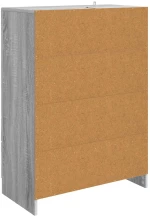 vidaXL Πλαϊνό γραφείο με συρτάρι Γκρι Sonoma 66 x 34,5 x 92 εκ.