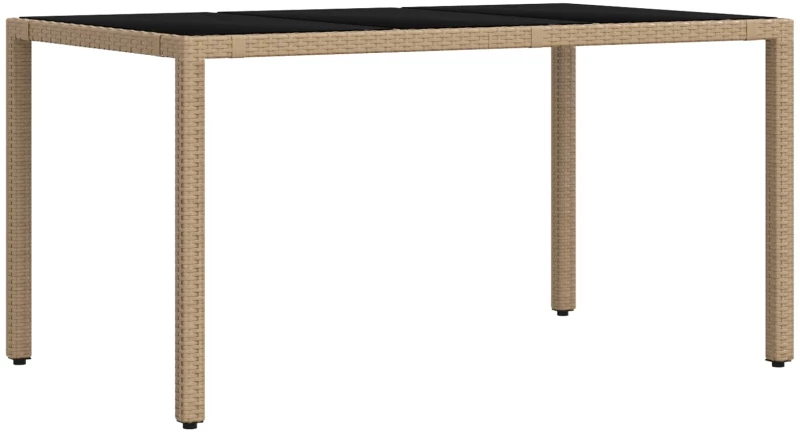 vidaXL Σετ Εξωτερικής Τραπέζης 5 pcs Μπεζ και Κρέμ 150 x 90 x 75 cm