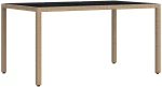 vidaXL Σετ Εξωτερικής Τραπέζης 5 pcs Μπεζ και Κρέμ 150 x 90 x 75 cm