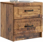 vidaXL Κομοδίνο Παλαιωμένο ξύλο 43 x 34,5 x 44,5 εκ Επεξεργασμένο Ξύλο