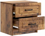 vidaXL Κομοδίνο Παλαιωμένο ξύλο 43 x 34,5 x 44,5 εκ Επεξεργασμένο Ξύλο