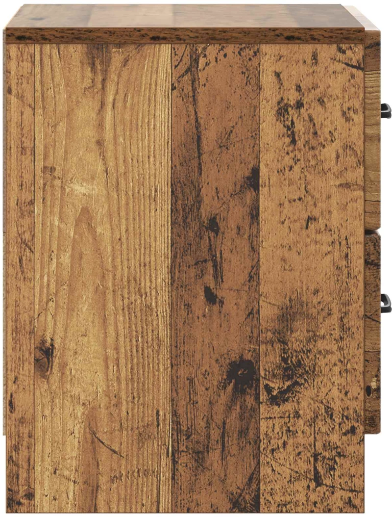 vidaXL Κομοδίνο Παλαιωμένο ξύλο 43 x 34,5 x 44,5 εκ Επεξεργασμένο Ξύλο