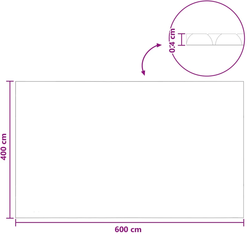 vidaXL Ηλιακή Κάλυψη Πισίνας Βαρέως Τύπου 600 x 400 cm 200 μm