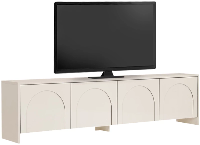 Έπιπλο τηλεόρασης Aurelia Megapap χρώμα κρεμ 180x32x45εκ.