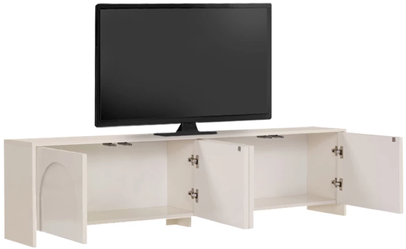 Έπιπλο τηλεόρασης Aurelia Megapap χρώμα κρεμ 180x32x45εκ.