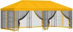 vidaXL Κιόσκι με Πλαϊνές Τοίχους 6 x 3 m Κίτρινο