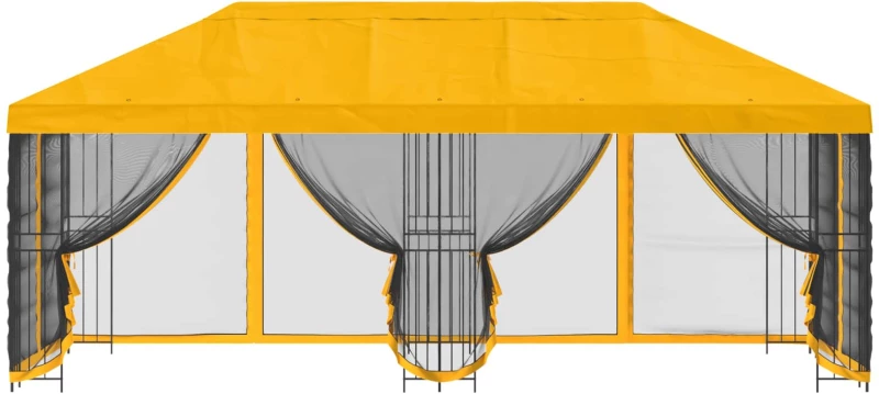 vidaXL Κιόσκι με Πλαϊνές Τοίχους 6 x 3 m Κίτρινο
