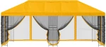 vidaXL Κιόσκι με Πλαϊνές Τοίχους 6 x 3 m Κίτρινο