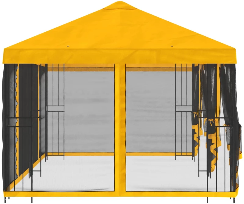 vidaXL Κιόσκι με Πλαϊνές Τοίχους 6 x 3 m Κίτρινο