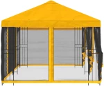 vidaXL Κιόσκι με Πλαϊνές Τοίχους 6 x 3 m Κίτρινο