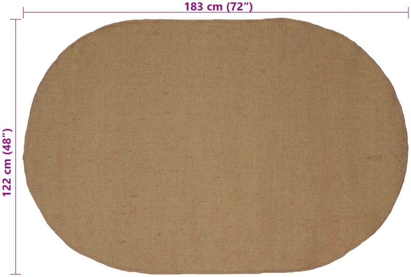 vidaXL Χαλιά χώρου Φυσικό 122 x 183 cm Γιούτα