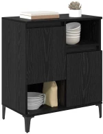 vidaXL Πλαϊνό γραφείο Μαύρη Οξυά 60 x 35 x 70 cm Επεξεργασμένο ξύλο