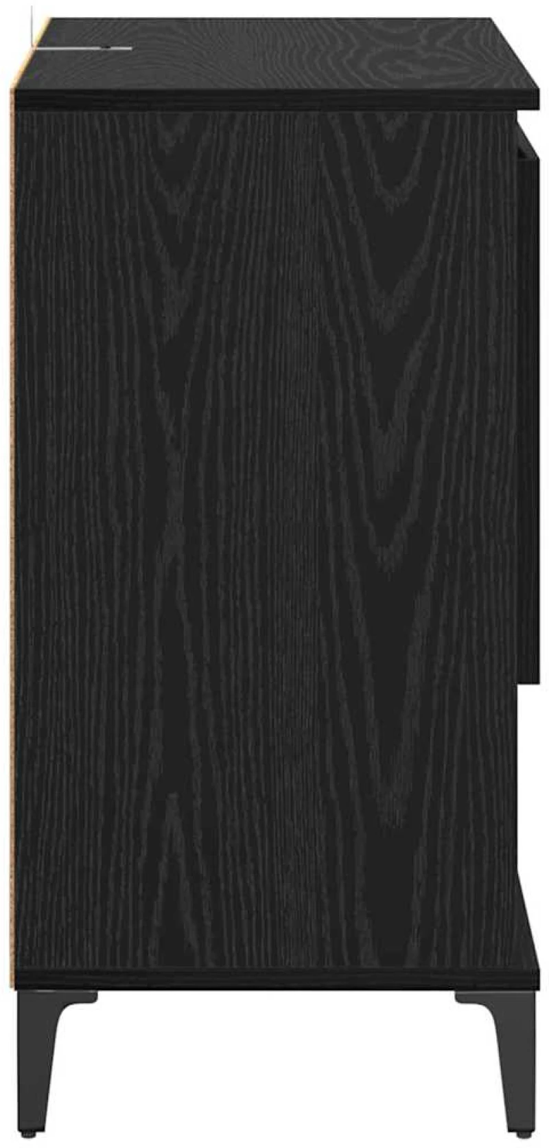 vidaXL Πλαϊνό γραφείο Μαύρη Οξυά 60 x 35 x 70 cm Επεξεργασμένο ξύλο