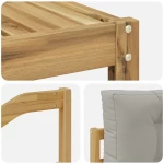 vidaXL Σειρά Καναπέ Εξωτερικού 4 pcs Λευκό και Ανοιχτό Γκρι