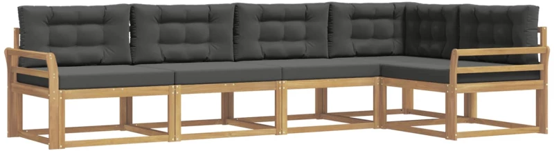 vidaXL Σειρά Καναπέ Εξωτερικού 4 pcs Άσπρο και Ανθρακί Πολυεστέρας
