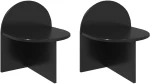 vidaXL Κομοδίνο 2 pcs Μαύρη Δρυς 40 x 35,5 x 45,5 εκ.